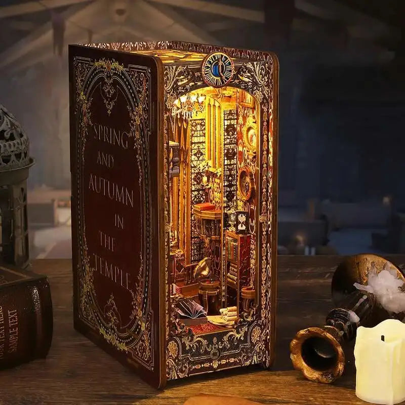 Book Nook Chapelle Romantique – Diorama miniature LED en bois à assembler