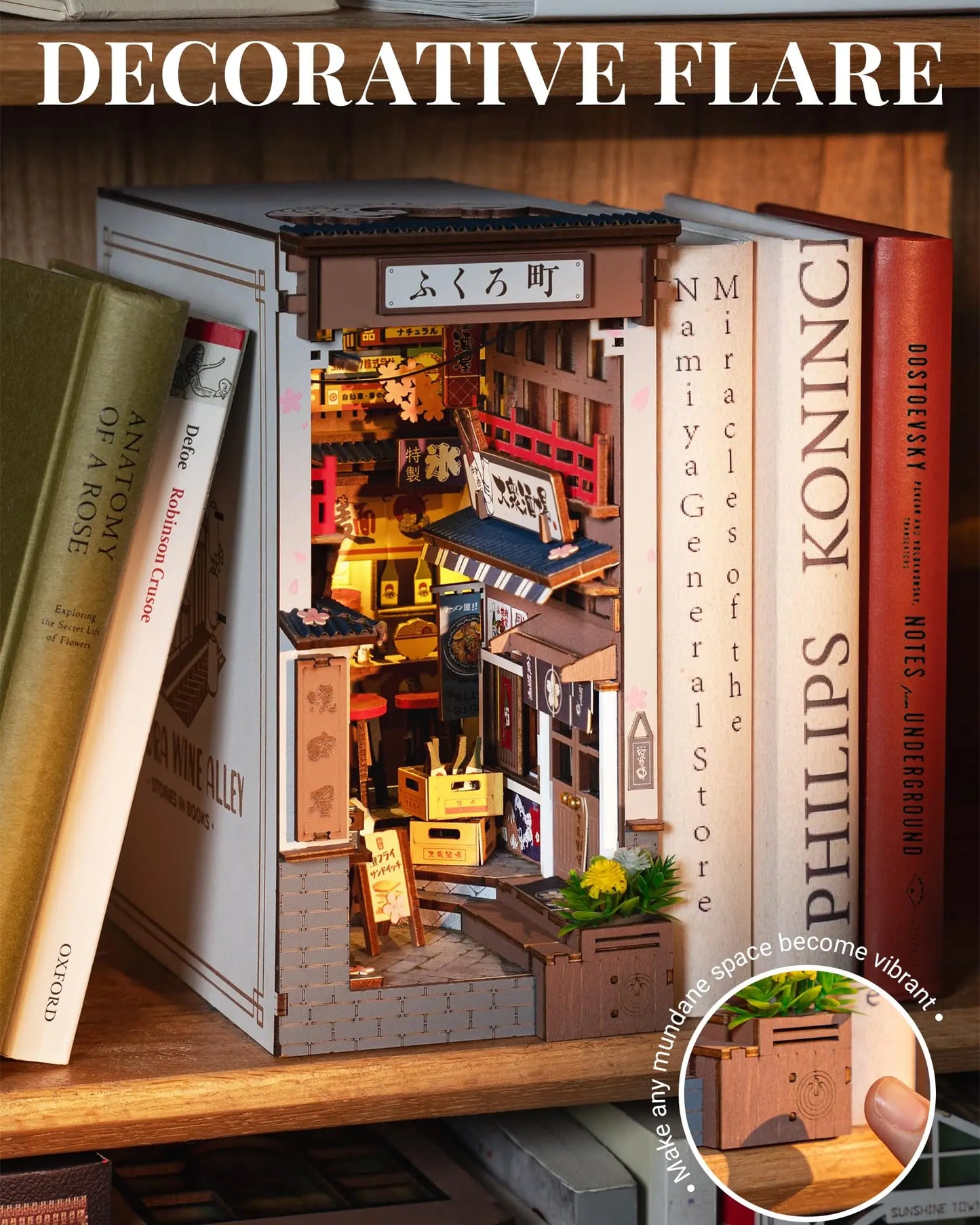 Book Nook Sakura Wine Alley – Diorama miniature LED TGB11