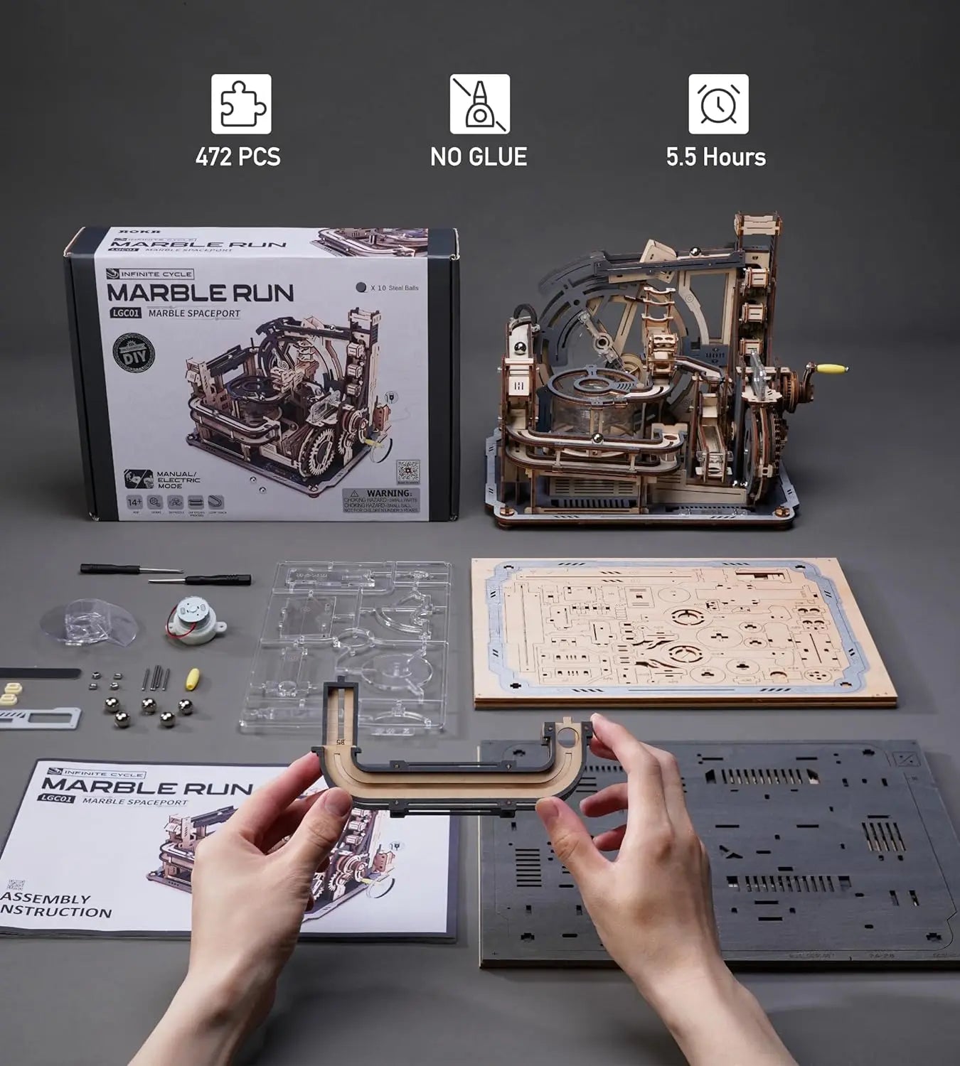 Circuit à billes mécanique Spaceport – Puzzle 3D