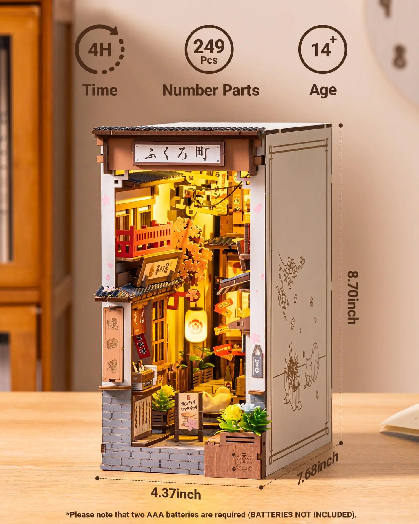 Book Nook Sakura Wine Alley – Diorama miniature LED TGB11