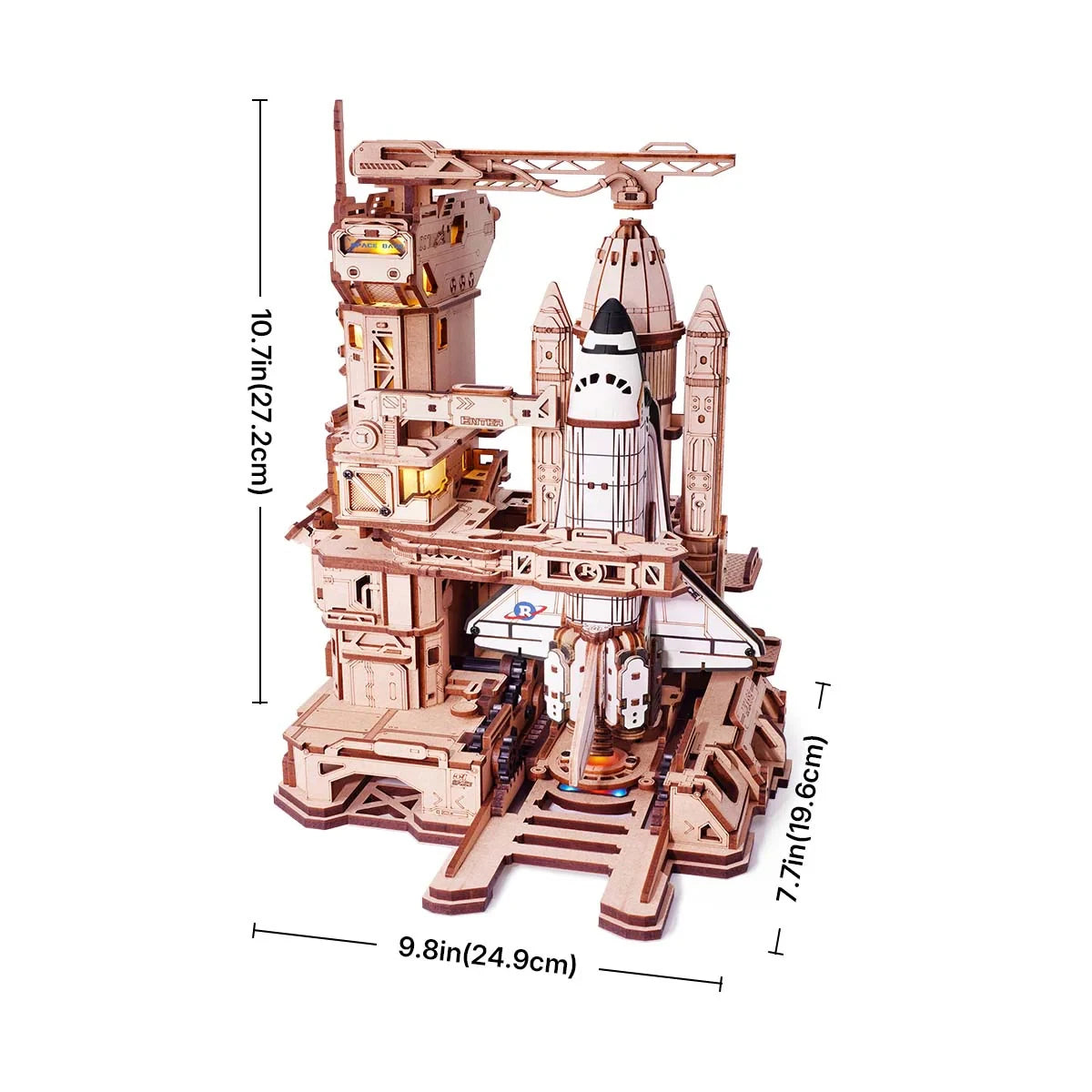 Fusée mécanique – Puzzle 3D ROKR Space Shuttle avec tour de lancement