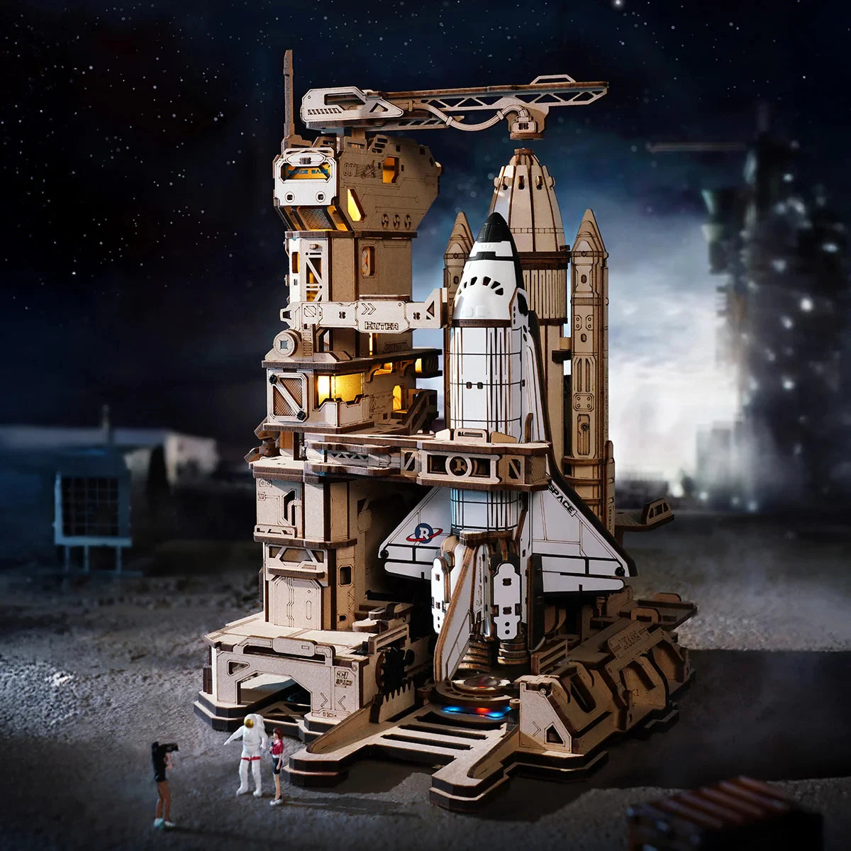 Fusée mécanique – Puzzle 3D ROKR Space Shuttle avec tour de lancement
