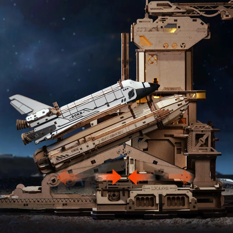 Fusée mécanique – Puzzle 3D ROKR Space Shuttle avec tour de lancement