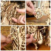 Horloge Hibou mécanique en bois à assembler