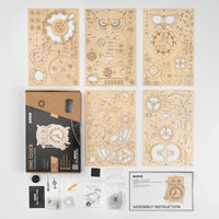 Horloge Hibou mécanique en bois à assembler