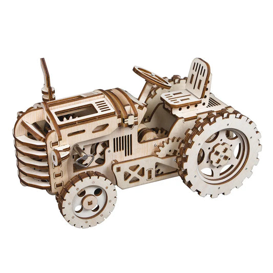 Tracteur mécanique – Puzzle 3D en bois