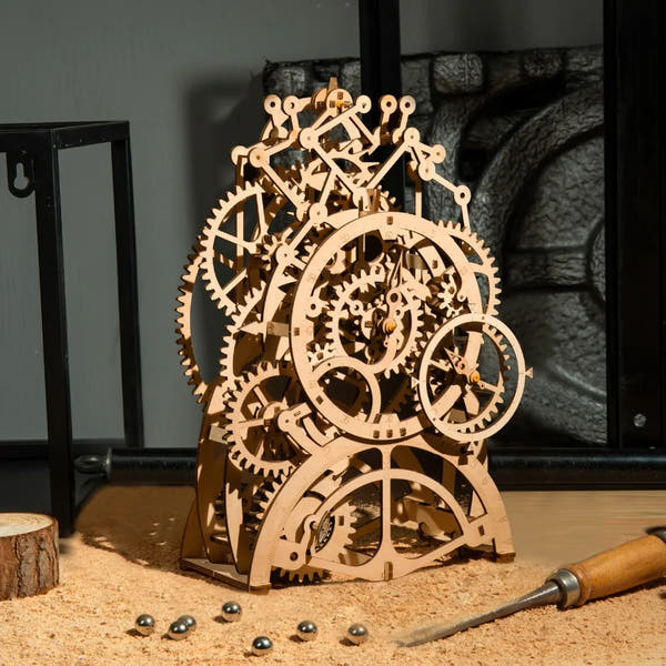 Horloge à pendule – Puzzle mécanique en bois