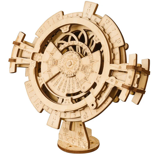 Horloge à calendrier – Puzzle mécanique en bois