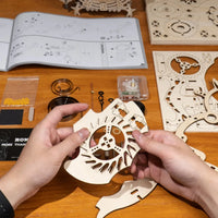 Horloge Hibou mécanique en bois à assembler