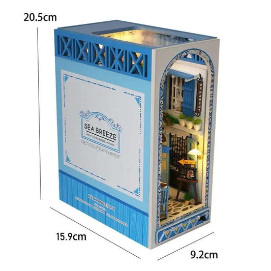 Book Nook Brise Marine – Diorama miniature LED en bois à assembler
