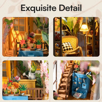 Book Nook Holiday Garden House – Diorama miniature LED TGB06