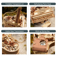 Piano mécanique magique – Boîte à musique Puzzle 3D