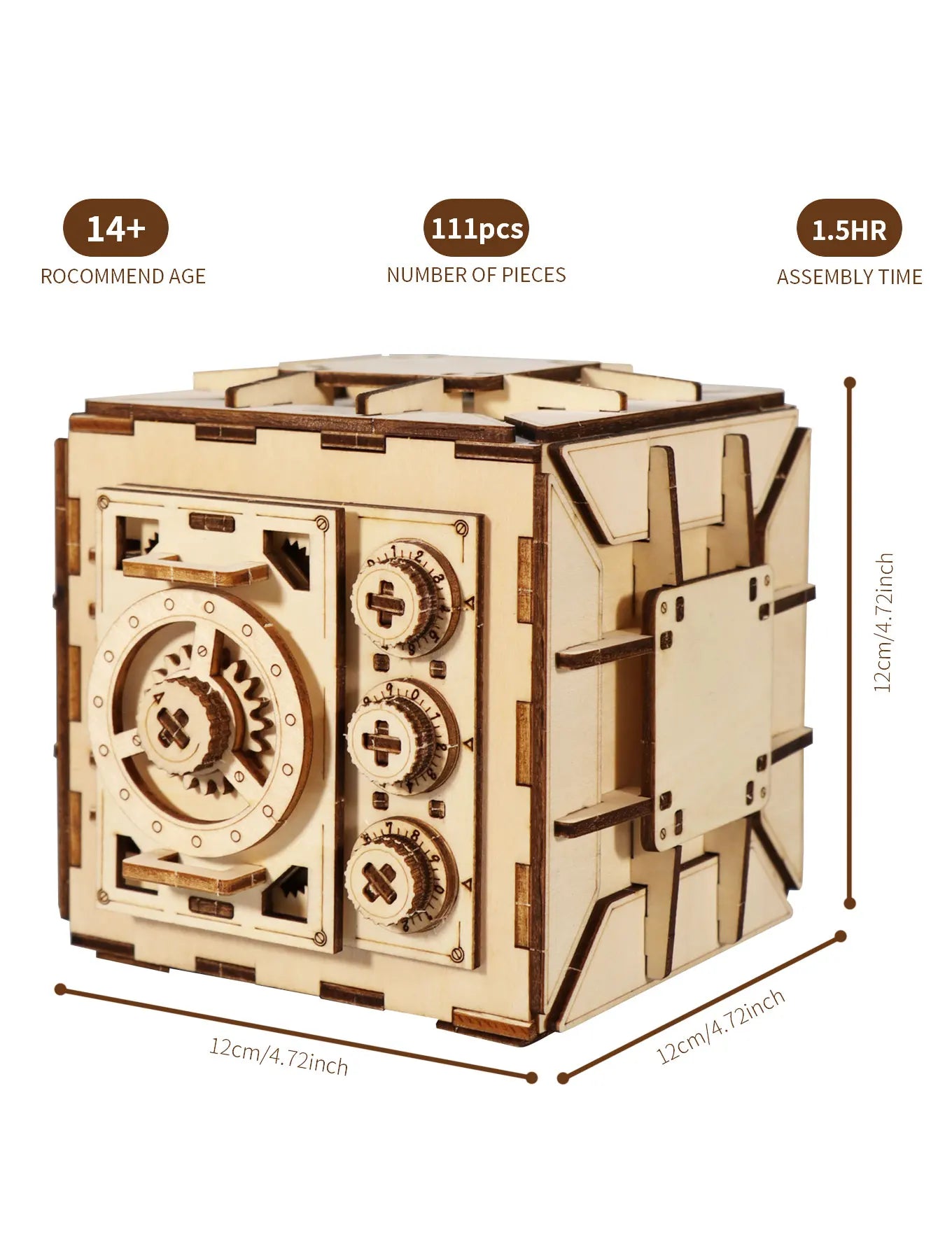 Coffre-fort mécanique – Puzzle 3D