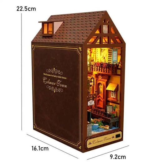 Book Nook Colmar Town – Diorama miniature LED en bois à assembler
