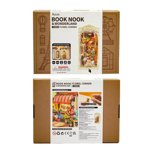 Book Nook Floral Corner – Diorama miniature LED TGB09