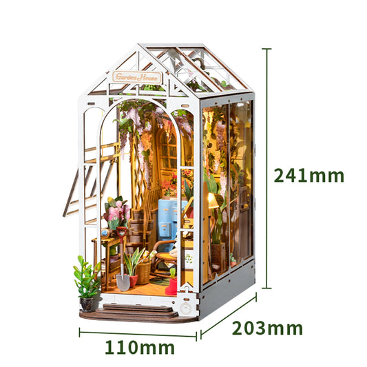 Book Nook Holiday Garden House – Diorama miniature LED TGB06